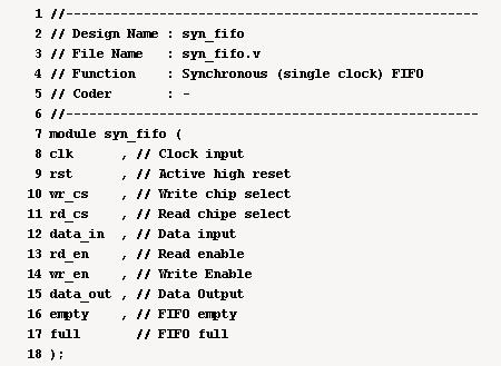 Ví dụ về Verilog - FIFO đồng bộ