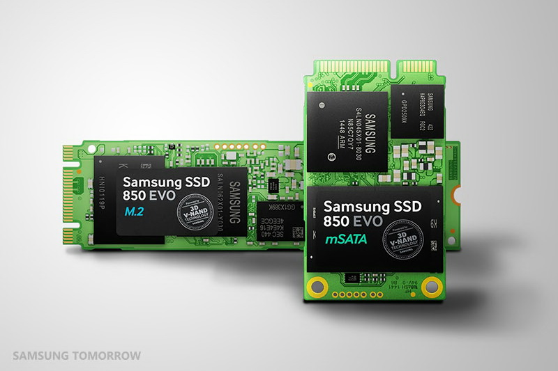 Samsung làm mới dòng SSD 850 EVO với giao tiếp M.2 và m.SATA