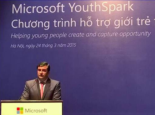 Microsoft đầu tư 3 triệu USD cho dự án YouthSpark tại Việt Nam