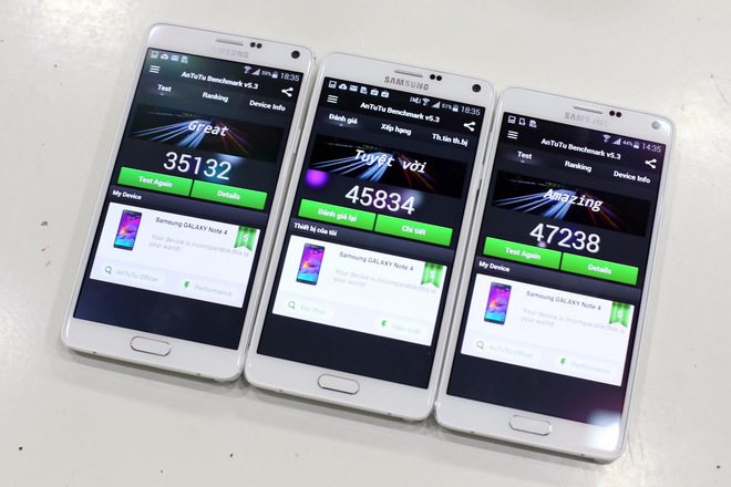 Ảnh mở hộp Galaxy Note 4 bản 4G dùng chip Qualcomm