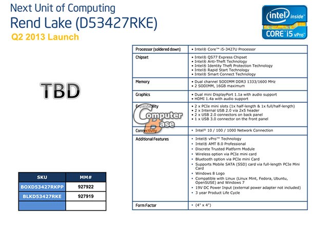 Máy tính NUC sẽ có phiên bản dùng chip tối ưu hơn