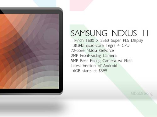 Một loạt ý tưởng thiết kế Nexus 5, Nexus 8 và Nexus 11